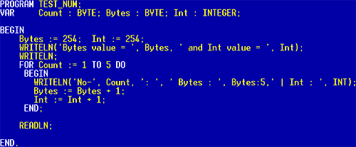 โปรแกรมภาษาปาสคาล เรื่องของ Data Type